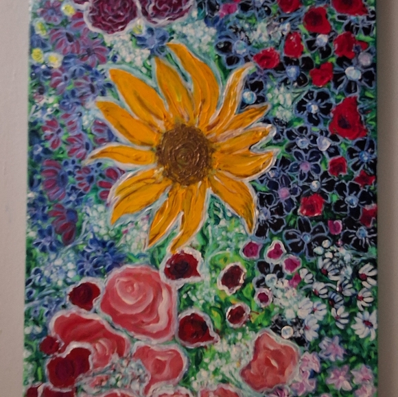 "Flower Power" 18in X24in Orignal ARTWORK Created By Me! - Picture 7 of 8